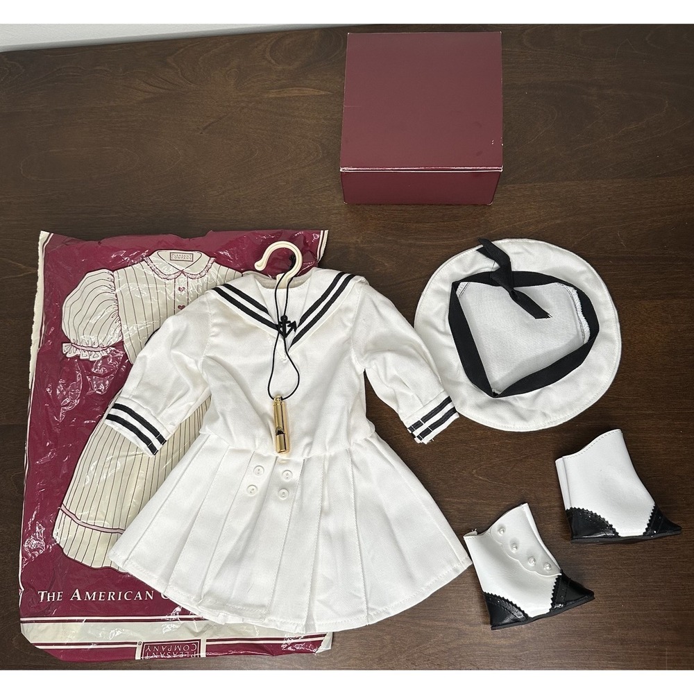 Samantha's Middy Outfit Pleasant Co American Girl Sailor Boots Whistle Complete